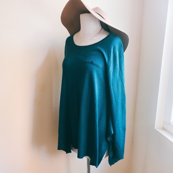 Cable & Gauge Turquoise Lightweight Sweater - Picture 2 of 4